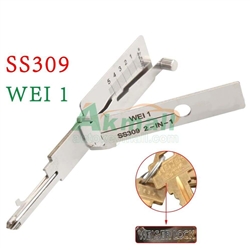 SS309 WEI 1 Professional Locksmith Tool Civil Lock 2-in-1 Tool